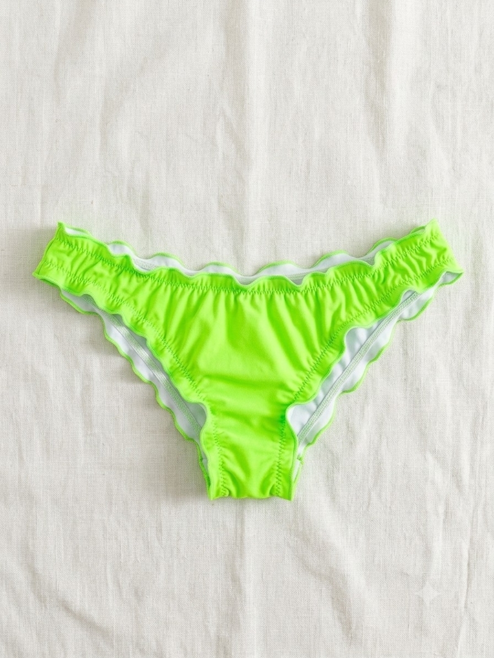 Neon Green Ruffle Bikini Bottoms